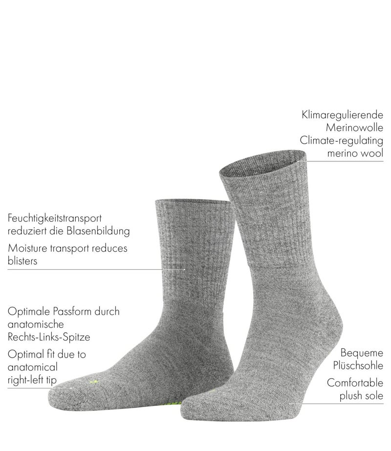 FALKE Walkie Light Crew Cut U 1 Pair, Grey (Graphit Melange 3060), 9-10 - Image 2